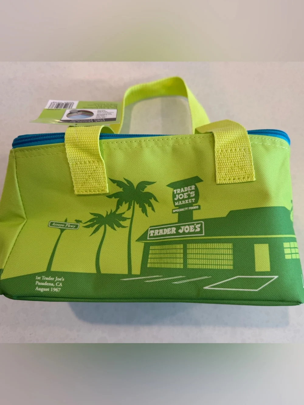 Trader Joe's Green Insulated Grocery Tote Bag